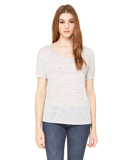 Women's Slouchy T-Shirt - White Marble