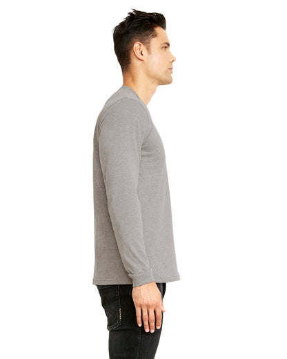 Unisex Sueded Long-Sleeve Crew - Dark Heather Gray