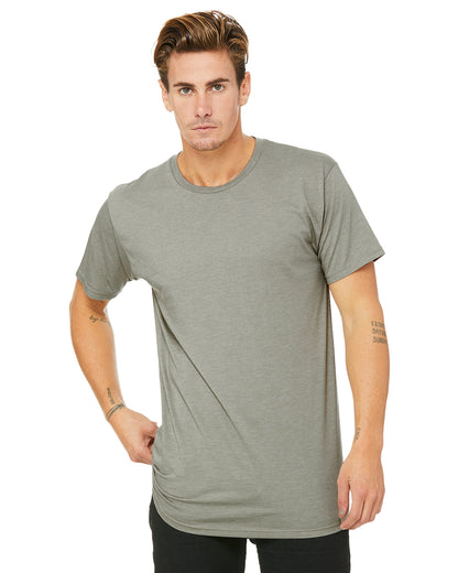 Men's Long Body Urban T-Shirt - Heather Stone