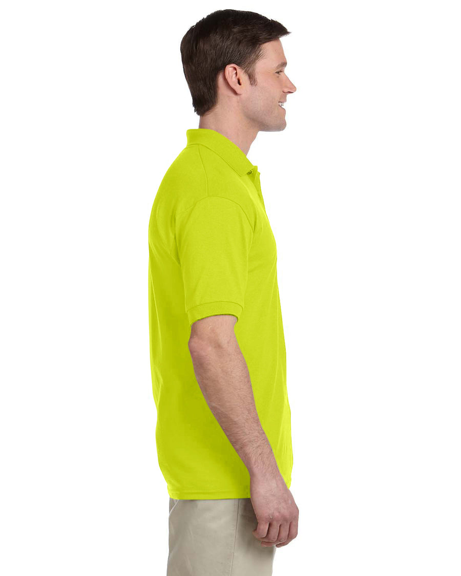 Unisex 50/50 Jersey Polo with Pocket - Safety Green