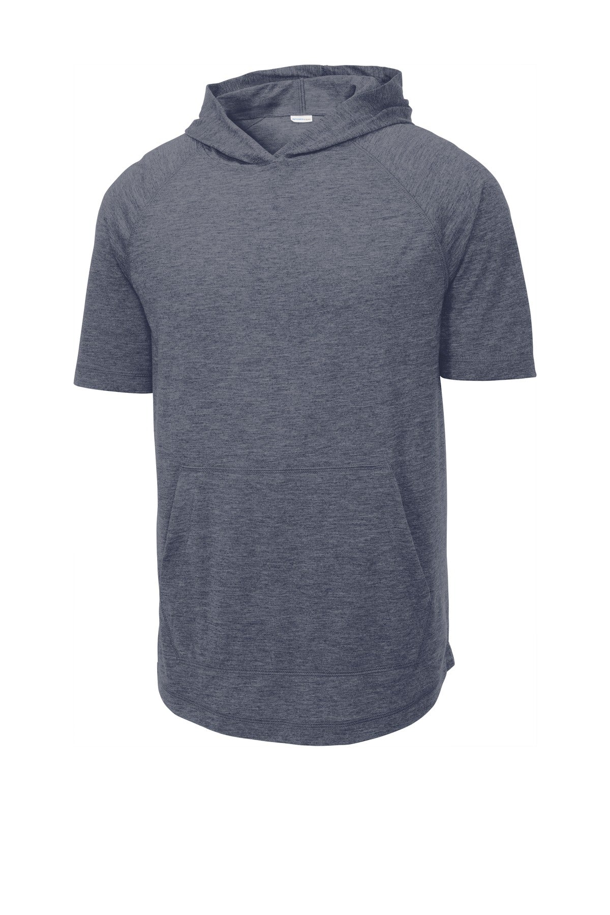 Unisex PosiCharge Tri-Blend Wicking Short Sleeve Hoodie - True Navy Heather