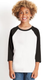 Next Level 3352 - Youth CVC 3/4-Sleeve Raglan - Black / White