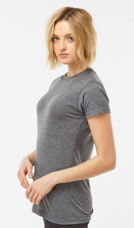 Women's Poly-Rich Slim Fit Tee - Heather Charcoal