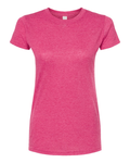 Women's Poly-Rich Slim Fit Tee - Heather Fuchsia