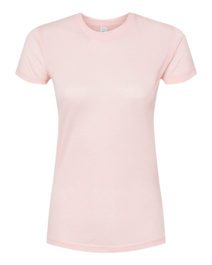 Women's Poly-Rich Slim Fit Tee - Heather Pink