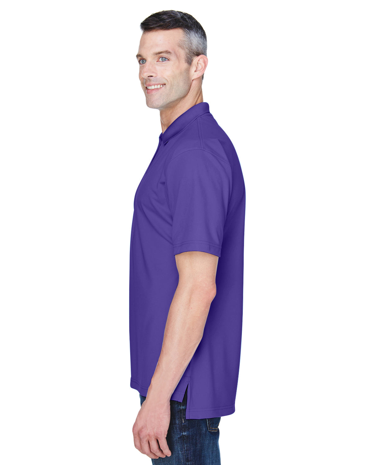 Men's Cool & Dry Stain-Release Performance Polo - Purple