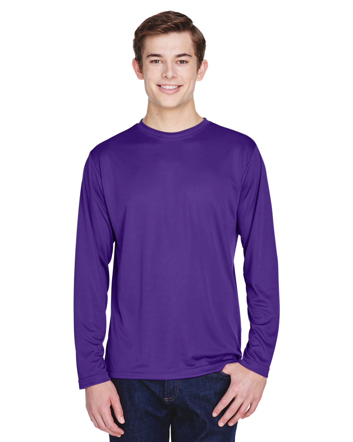 Men's Zone Performance Long-Sleeve T-Shirt - Sport Purple