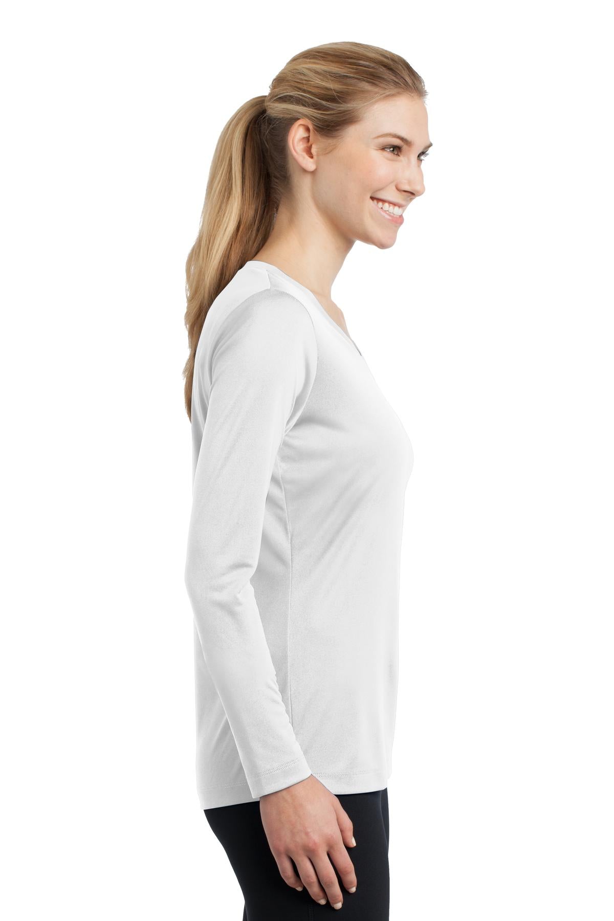 Women's Long Sleeve PosiCharge Competitor V-Neck Tee - White
