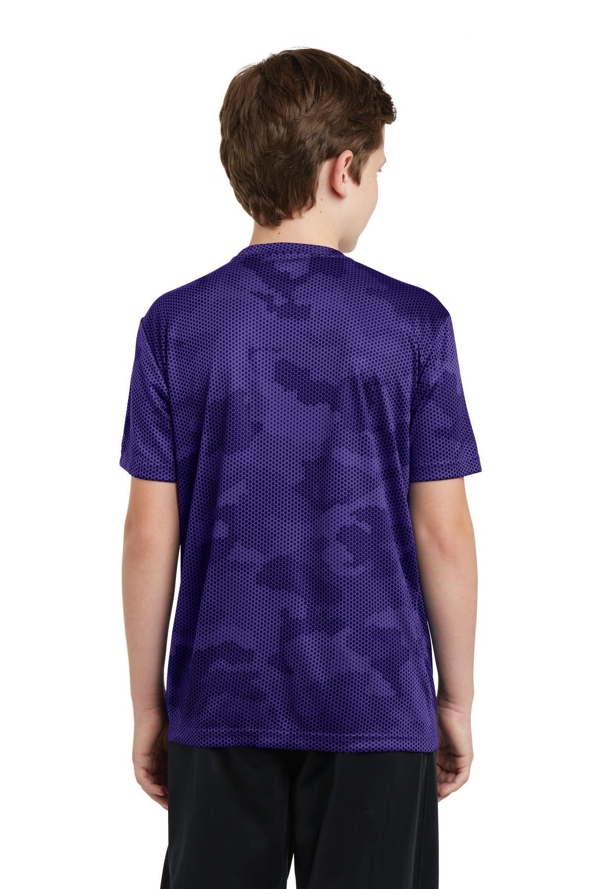 Youth CamoHex Tee - Purple