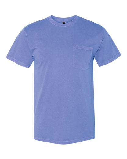 Unisex Inspired Dye Crew with Pocket - Peri Blue