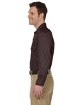 Unisex Long-Sleeve Work Shirt - Dark Brown