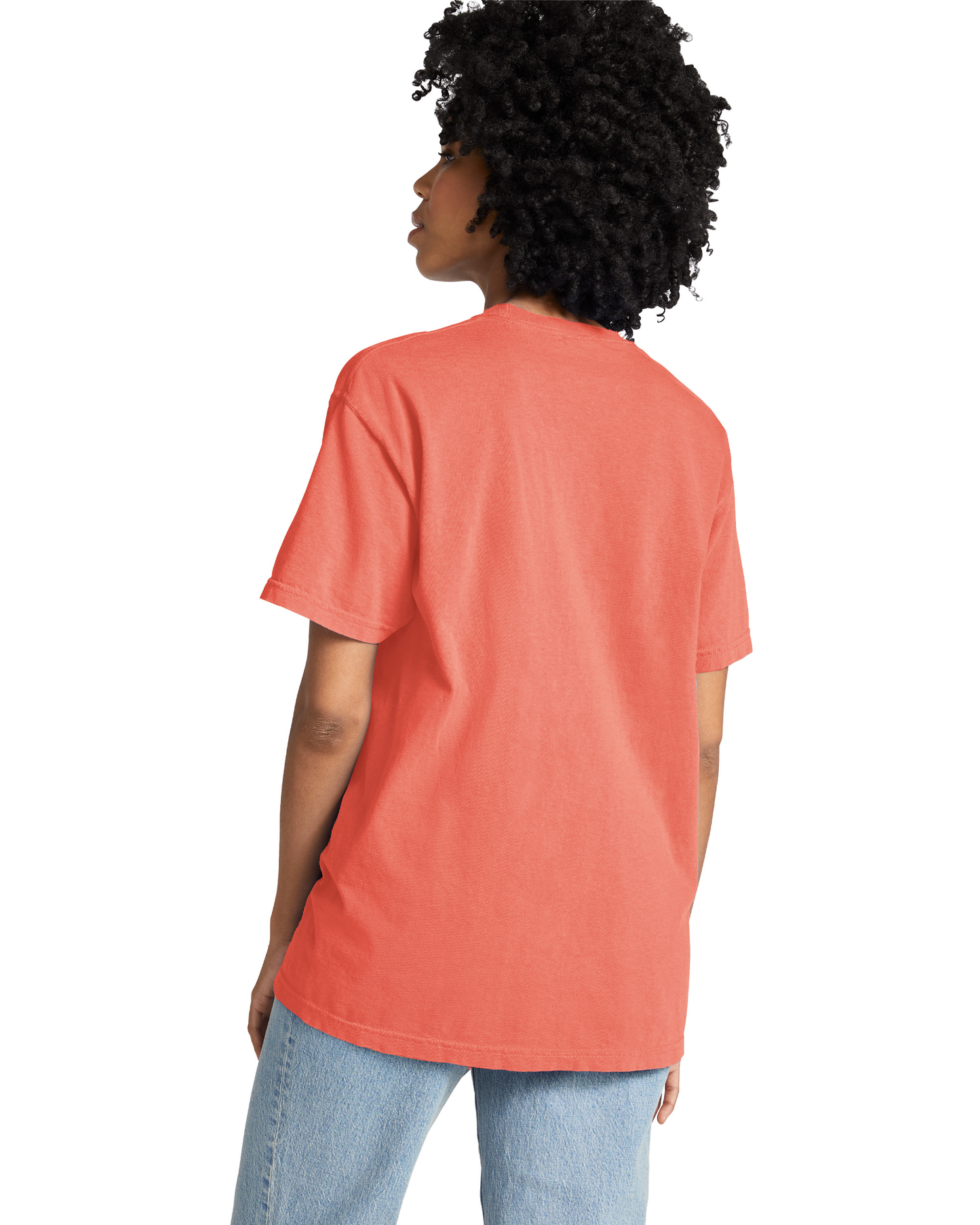 Unisex Heavyweight RS Pocket T-Shirt - Bright Salmon