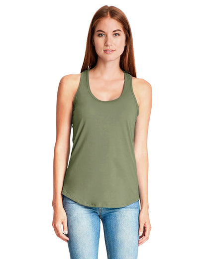 Women's Gathered Racerback Tank - Military Green