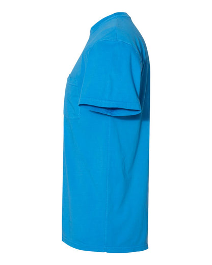 Unisex Inspired Dye Crew with Pocket - Ocean