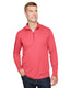 Team 365 TT31H - Men's Zone Sonic Heather Performance Quarter-Zip - Sport Red Heather