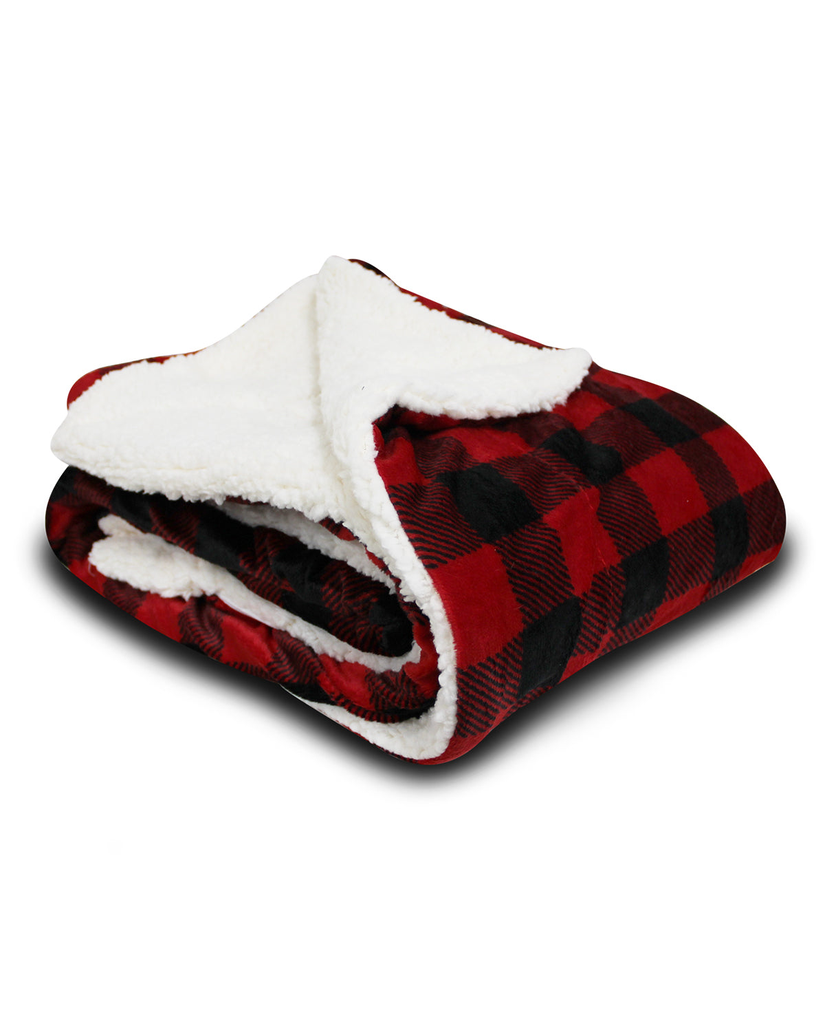 Mink Sherpa Blanket - Red Buffalo