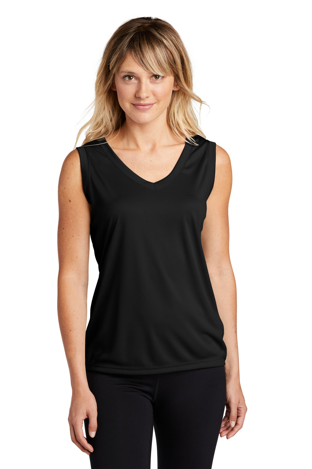 Women's Sleeveless PosiCharge Competitor V-Neck Tee - Black