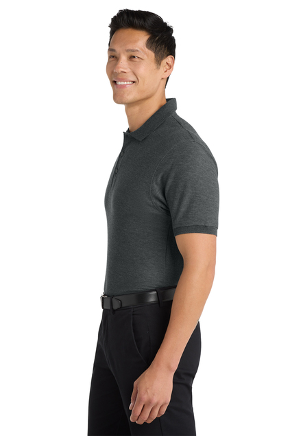 Unisex Silk Touch Polo - Charcoal Heather Gray