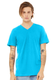 Bella + Canvas 3005CVC - Unisex Jersey Short-Sleeve V-Neck T-Shirt - Neon Blue