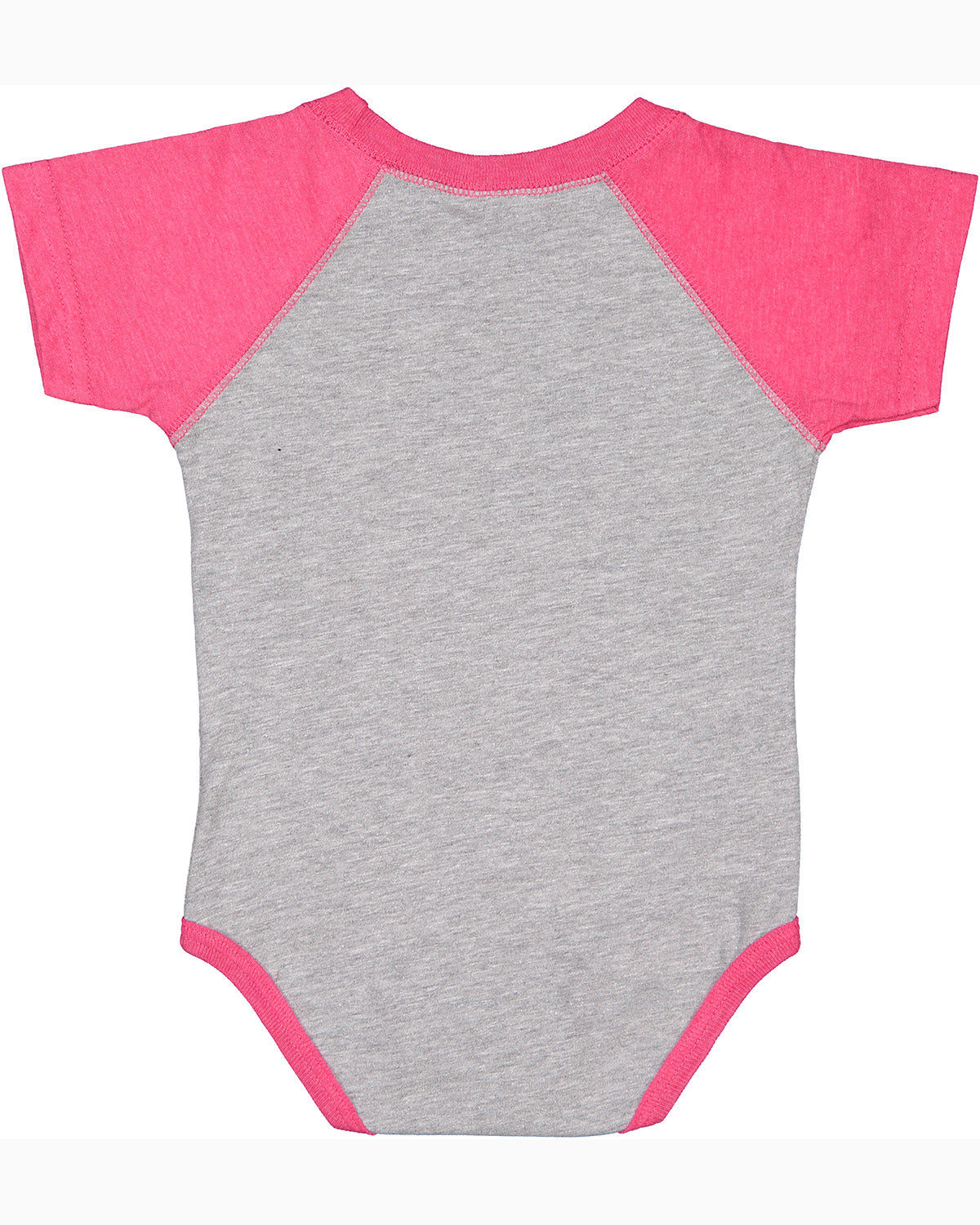 Infant Baseball Bodysuit - Vintage Heather / Vintage Heather Pink
