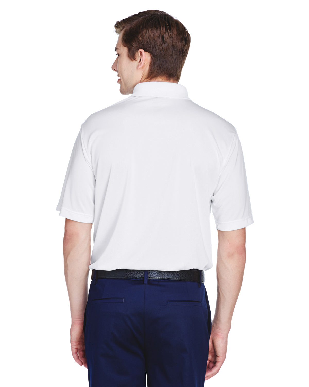 Men's Cool & Dry 8-Star Elite Performance Interlock Polo - White