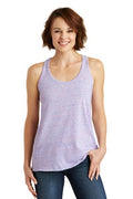Women's Cosmic Twist Back Tank - White / Pink Cos