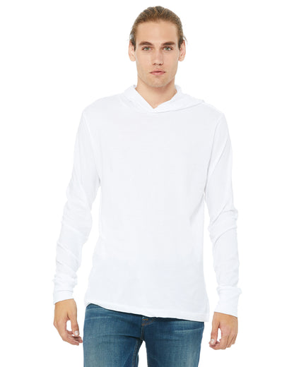 Unisex Jersey Long-Sleeve Hoodie - White