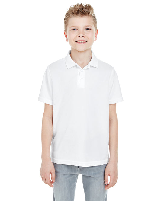 Youth Cool & Dry Mesh Piqué Polo - White