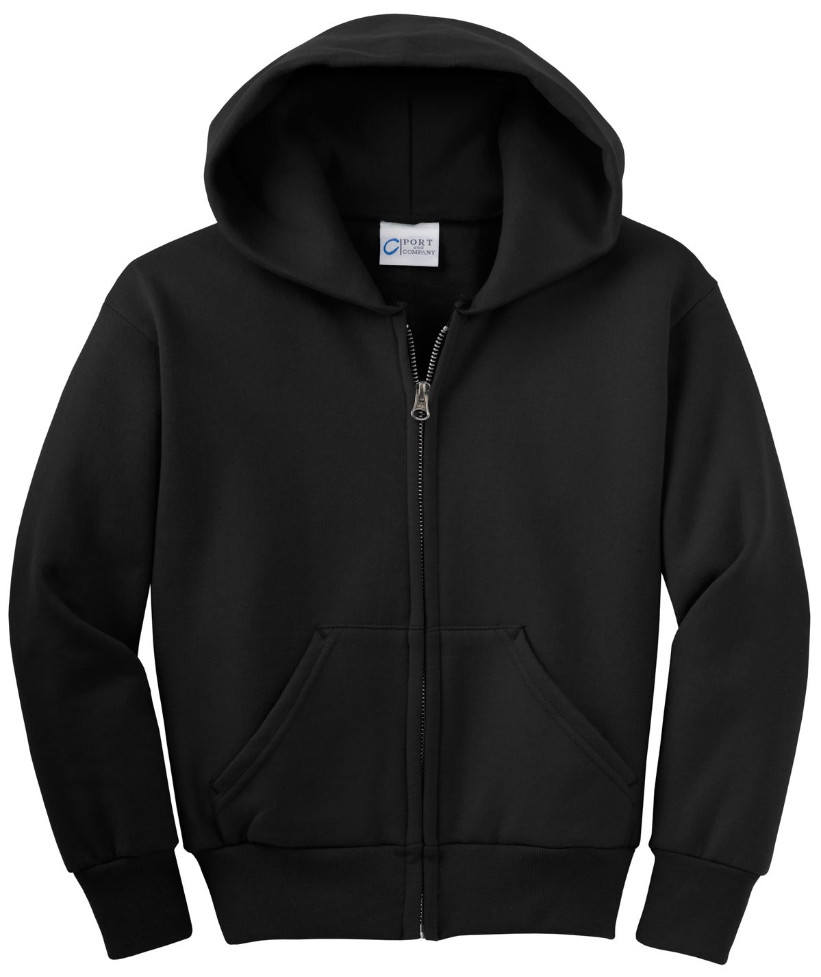 Youth Core Fleece Full-Zip Hoodie - Jet Black