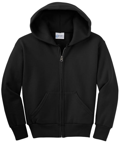 Youth Core Fleece Full-Zip Hoodie - Jet Black