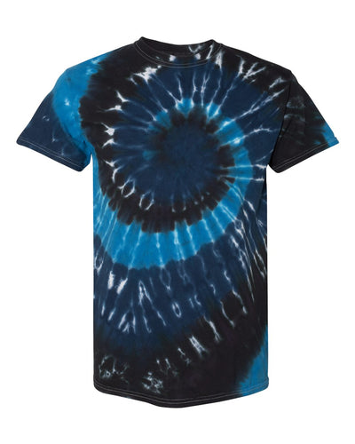Unisex Multi-Color Spiral Short Sleeve T-Shirt - Deep Sea
