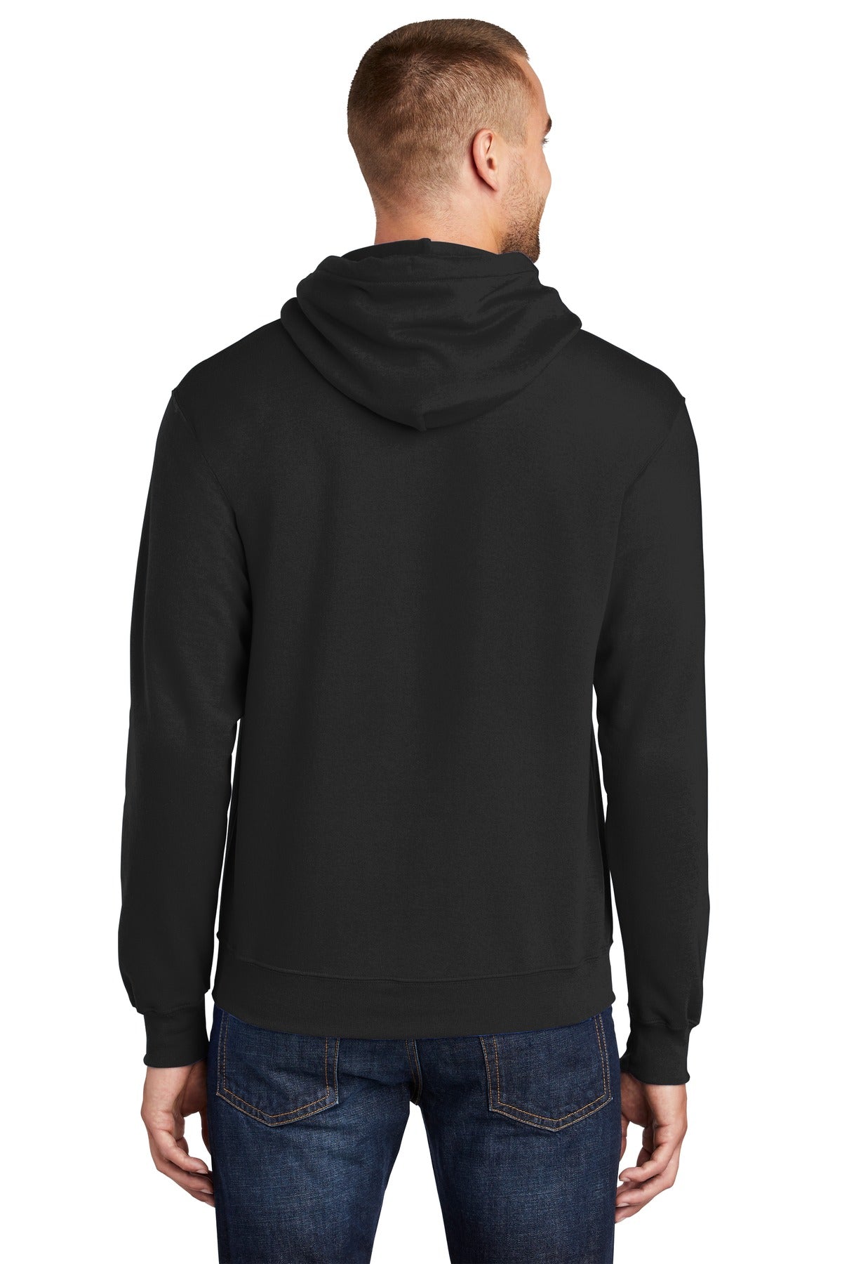 Unisex Tall Core Fleece Pullover Hoodie - Jet Black