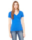 Bella + Canvas B6035 - Ladies' Jersey Short-Sleeve Deep V-Neck T-Shirt - True Royal
