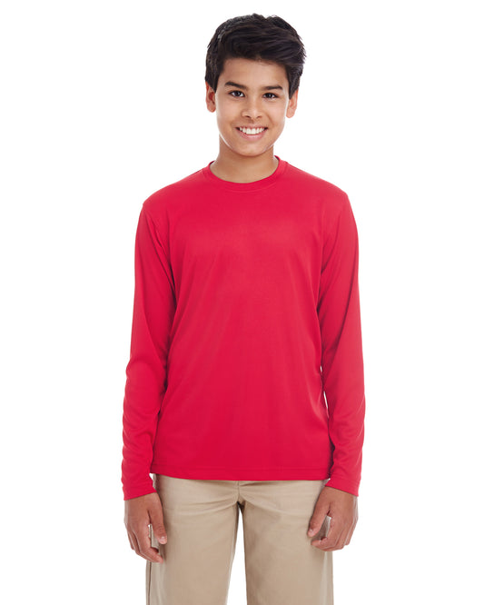 Youth Cool & Dry Performance Long-Sleeve Top - Red