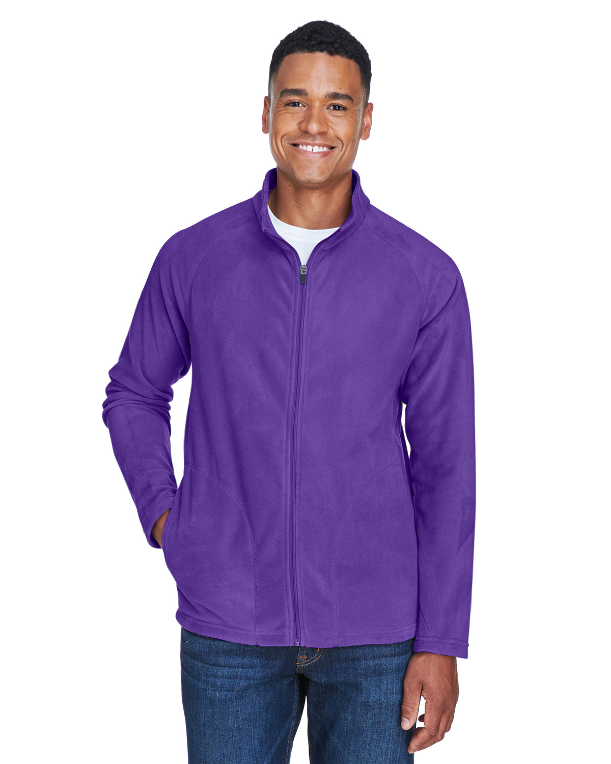 Men's Campus Microfleece Jacket - Sport Purple