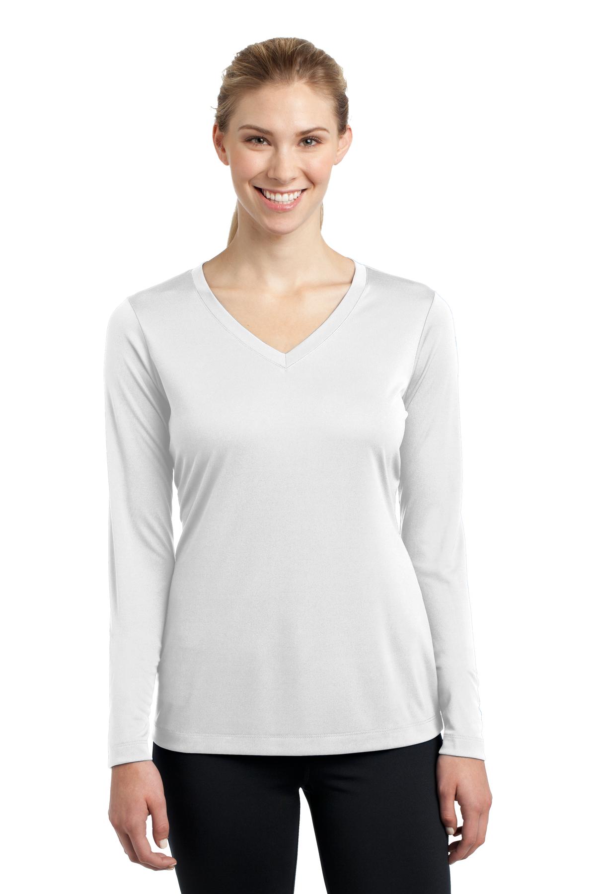 Women's Long Sleeve PosiCharge Competitor V-Neck Tee - White