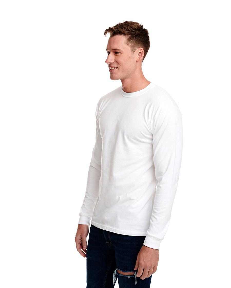 Unisex Inspired Dye Long-Sleeve Crew - White