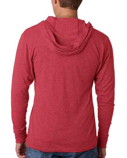 Unisex Triblend Long-Sleeve Hoodie - Vintage Red