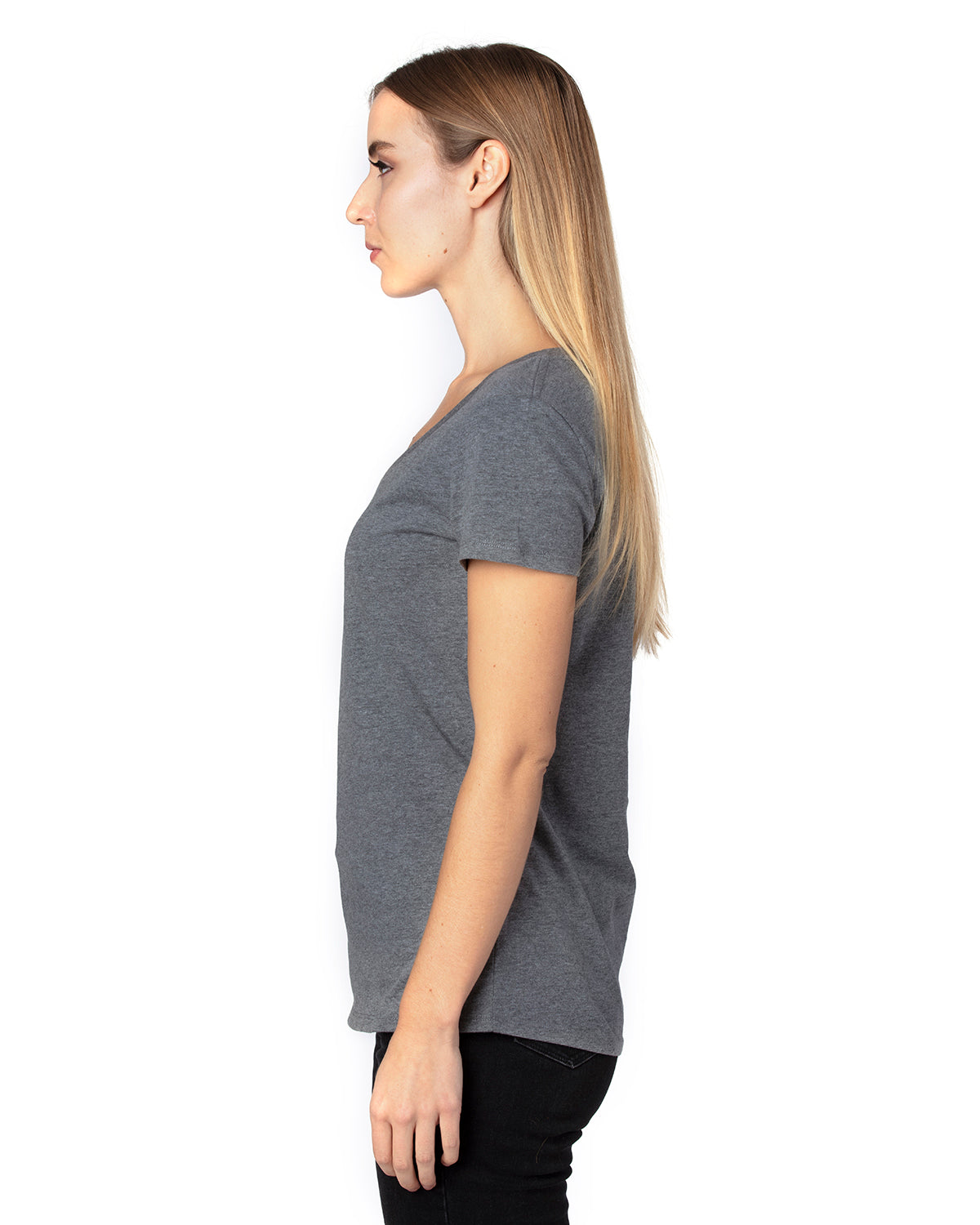Women's Ultimate V-Neck T-Shirt - Charcoal Heather