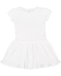 Toddler Baby Rib Dress - White