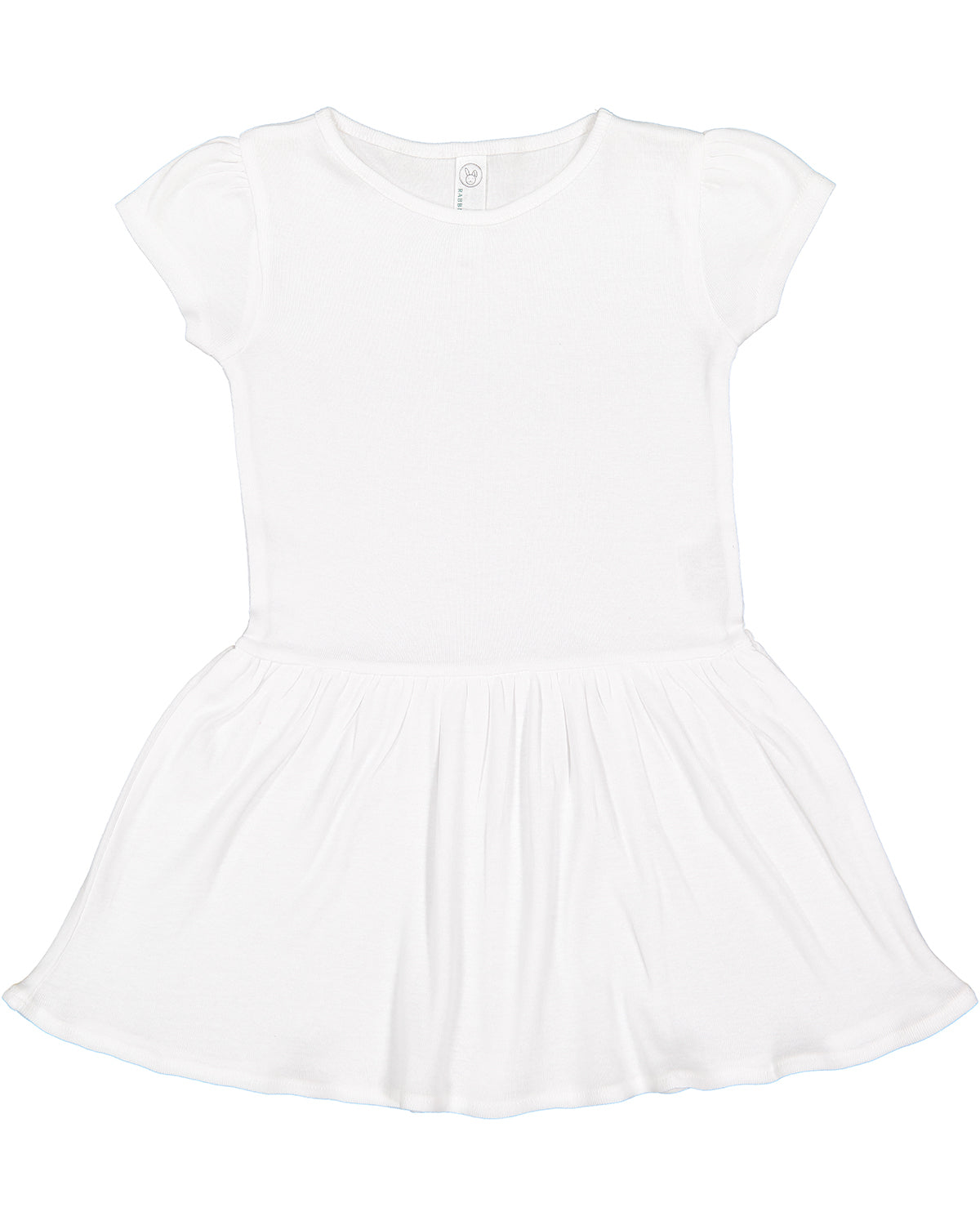 Toddler Baby Rib Dress - White