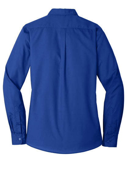 Women's Long Sleeve Carefree Poplin Shirt - True Royal