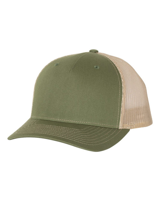 Trucker Cap - Army Olive Green / Tan