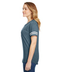 Heavy Cotton™ Women's Victory T-Shirt - Heather Navy / White