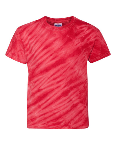 Youth One Color Tiger Stripe T-Shirt - Red