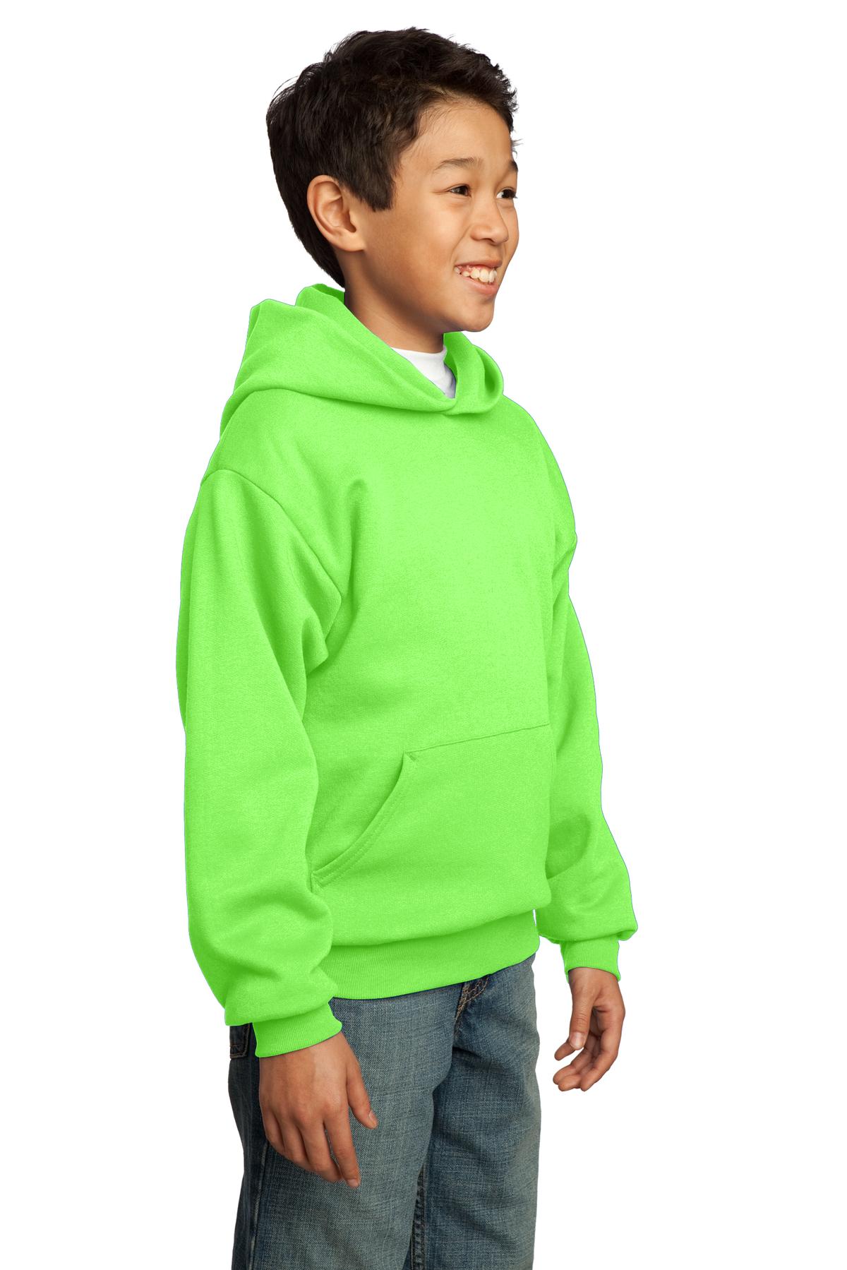 Youth Core Fleece Pullover Hoodie - Neon Green