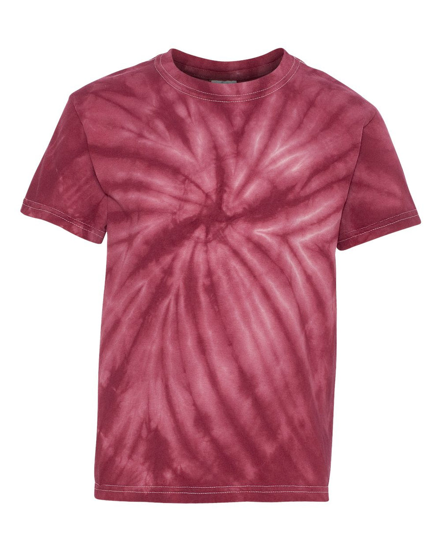 Youth Cyclone Vat-Dyed Pinwheel Short Sleeve T-Shirt - Maroon