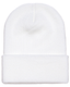Yupoong 1501 - Unisex Cuffed Knit Beanie - White