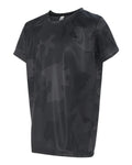 Youth Performance Short-Sleeve T-Shirt - Black Laser Camo