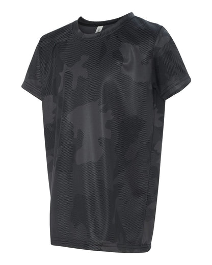 Youth Performance Short-Sleeve T-Shirt - Black Laser Camo